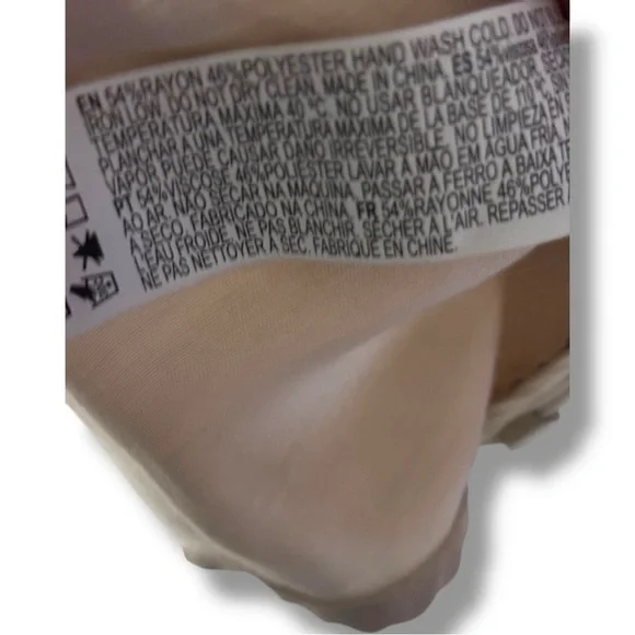 H&M Chic Ivory Satin Skinny Strap Cowl Neck Women's Cropped Camisole Top - Picture 10 of 16